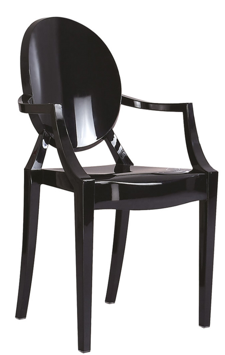 krzesło kuchenne, krzesła nowoczesne, krzesło poliwęglan, czarne,